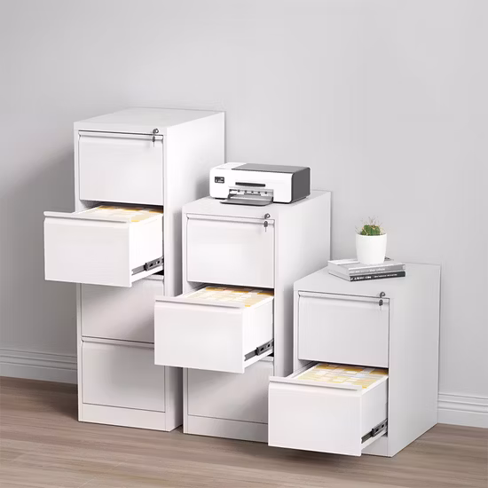 사무용 서랍 4개가 있는 내화성 서류 캐비넷, 내화성 4서랍 보관 캐비닛, 서랍 4개 파일 캐비넷